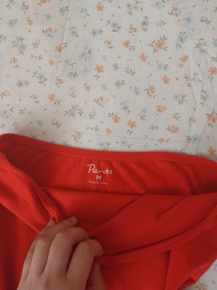 penti straplez yan yirtmacli bluz - Görsel 2