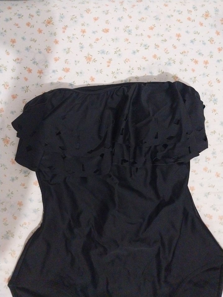 Fırfırlı Straplez mayo - Görsel 2