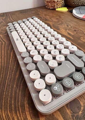 Logitech Pop Keys Klavye Krem Rengi - Görsel 3