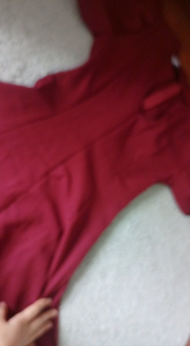 Bordo V Yakalı Midi Bohem Kadın Elbise - Görsel 4