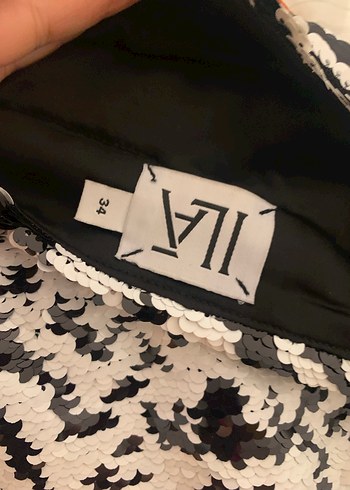 Diğer ILÂ MARKA Zebra Desenli Kısa Pilili Mini Etek