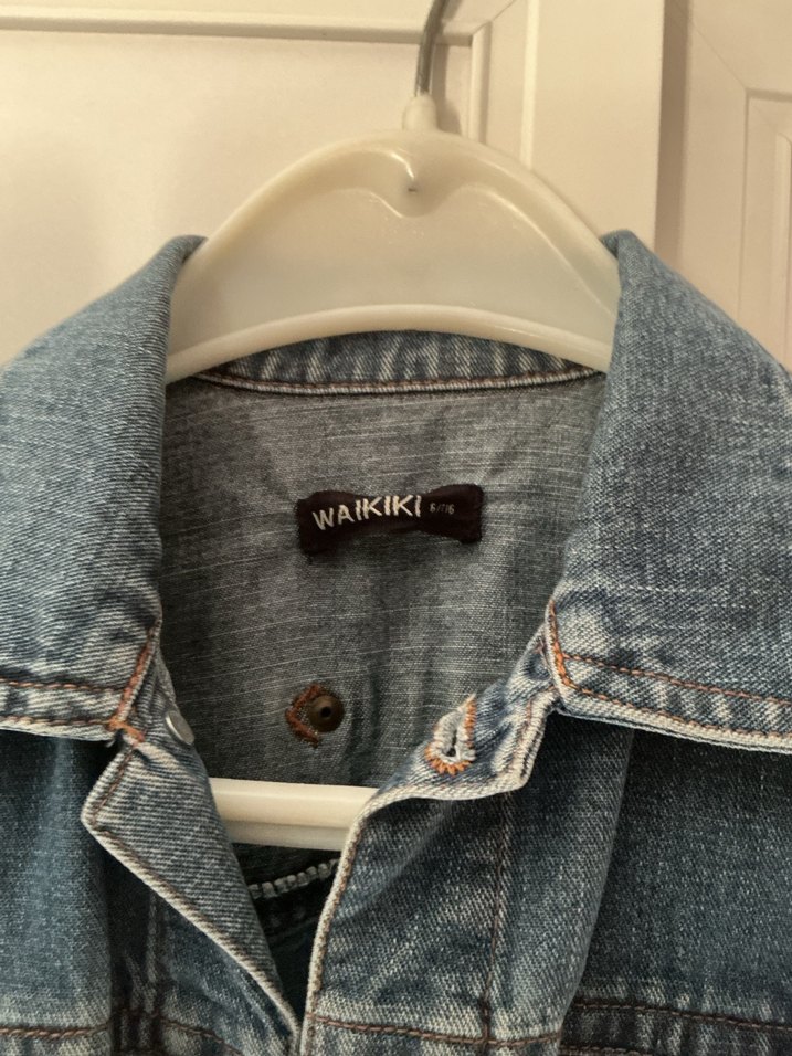 Erkek Çocuk Koyu Mavi Kot Ceket - Görsel 3