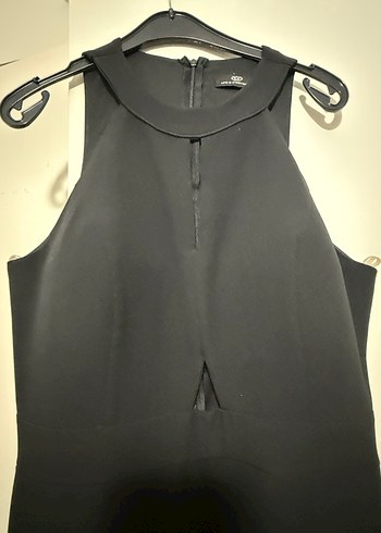 Siyah Yırtmaçlı Uzun Kadın Elbise - Görsel 2