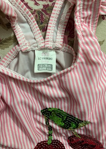 LCW Kiraz Detaylı Pembe Kız Mayo - Görsel 2