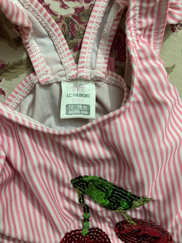 LCW Kiraz Detaylı Pembe Kız Mayo - Görsel 2