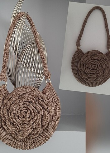 ÖRGÜ GÜL ÇANTA - Görsel 2