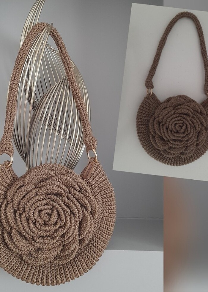 ÖRGÜ GÜL ÇANTA - Görsel 2