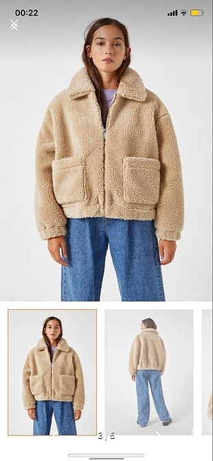 Pull bear peluş mont
