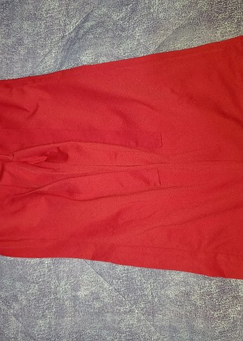 Kırmızı Drapeli Kadın Kumaş Pantolon - Görsel 3