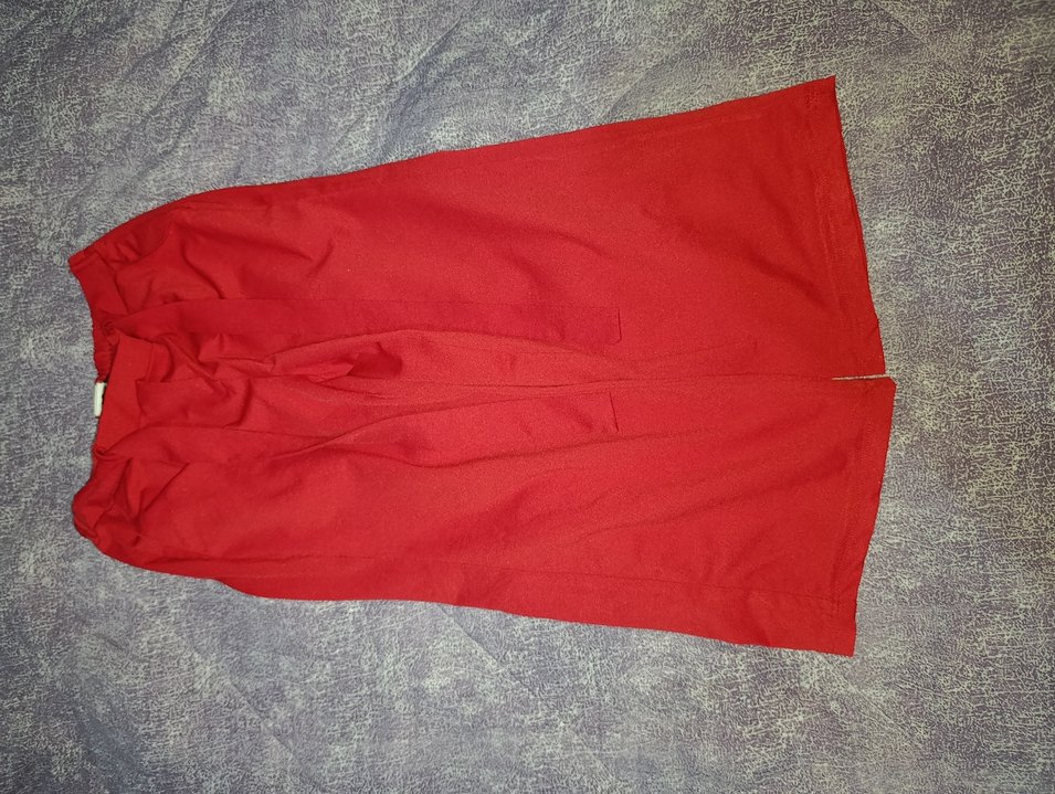 Kırmızı Drapeli Kadın Kumaş Pantolon - Görsel 3