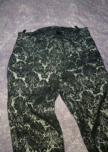 Dantel Detaylı Yılan Desenli Kadın Pantolon - Görsel 2