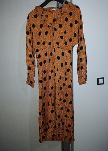 Düğmeli Uzun Kollu elbise - Görsel 3