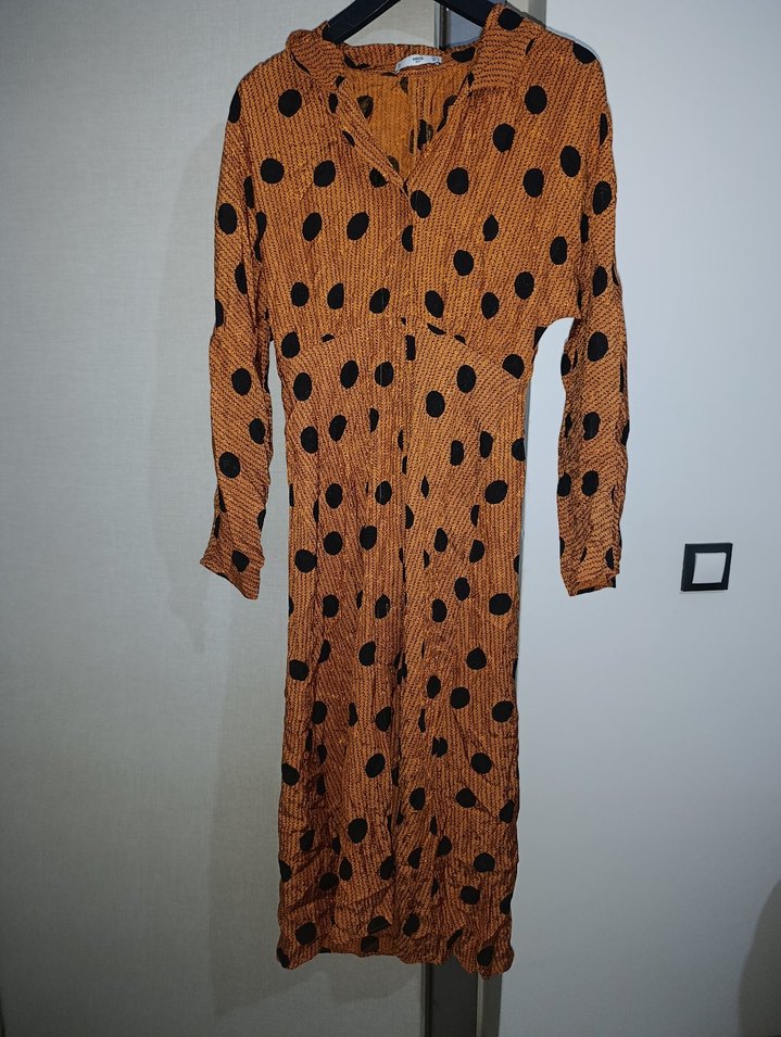 Düğmeli Uzun Kollu elbise - Görsel 2