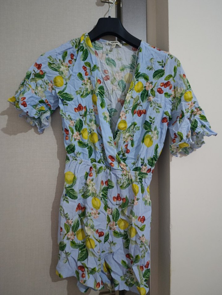 Kadın Bohem Kısa Kollu Mini Tulum - Görsel 2