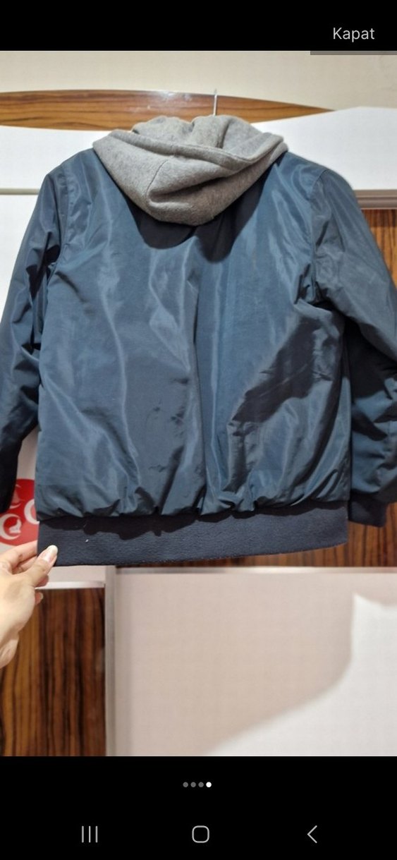 Kapüşonlu Fermuarlı Erkek Çocuk Ceketi - Görsel 3