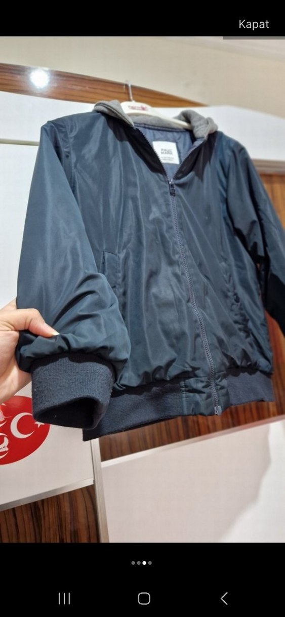 Kapüşonlu Fermuarlı Erkek Çocuk Ceketi - Görsel 2