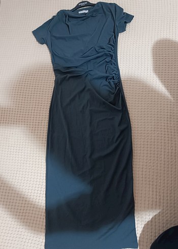 Kadın Gri Midi Elbise - Görsel 3