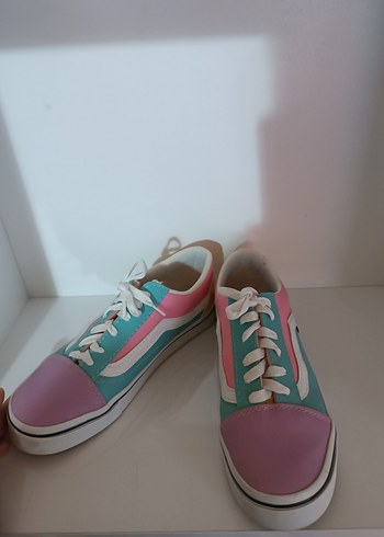 Kadın Çok Renkli Bağcıklı vans Spor Ayakkabı - Görsel 2