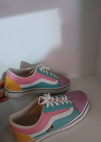 Kadın Çok Renkli Bağcıklı vans Spor Ayakkabı - Görsel 3