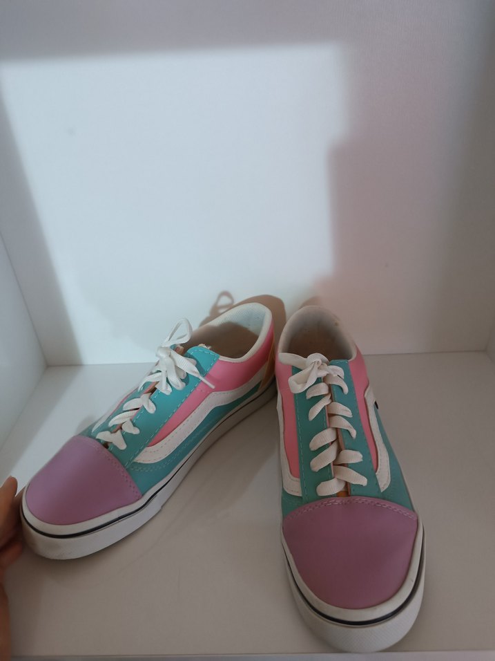 Kadın Çok Renkli Bağcıklı vans Spor Ayakkabı - Görsel 2