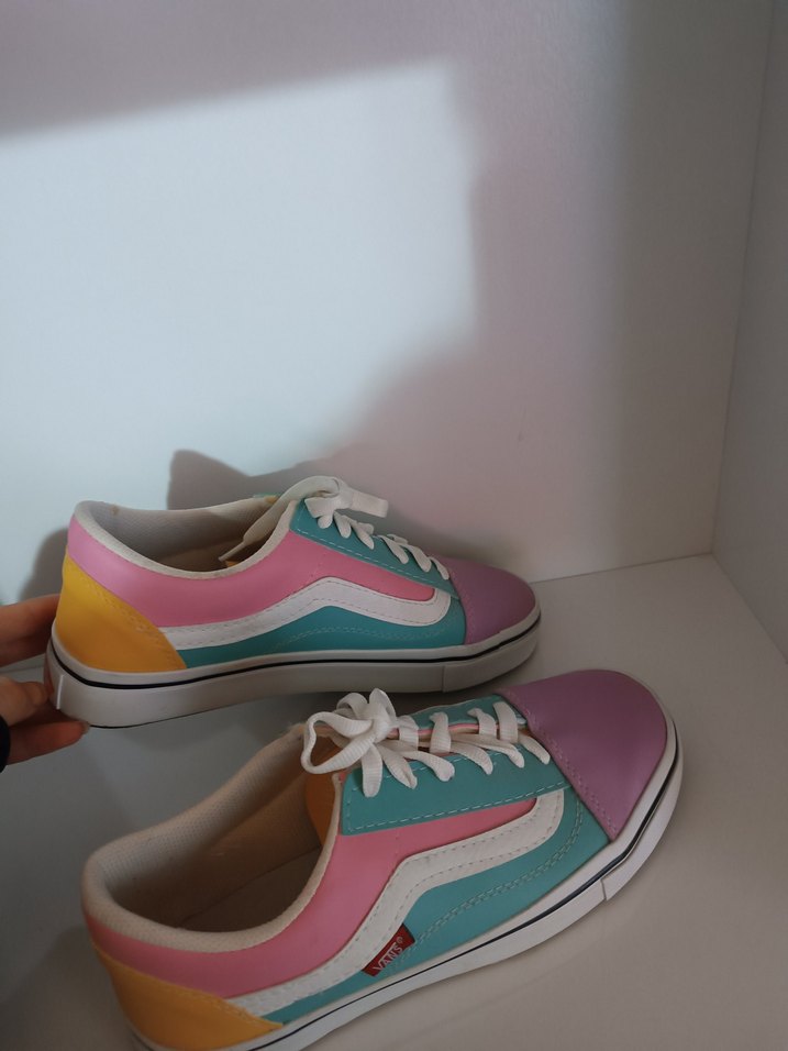 Kadın Çok Renkli Bağcıklı vans Spor Ayakkabı - Görsel 3