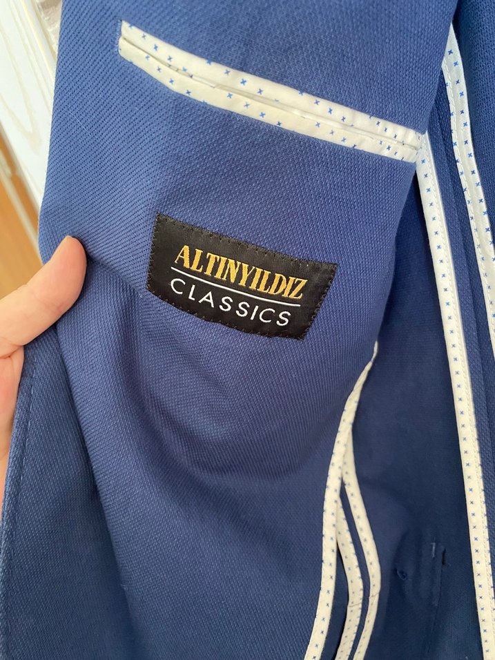 Düğmeli Lacivert Erkek Ceket, Ofis ve Günlük - Görsel 2