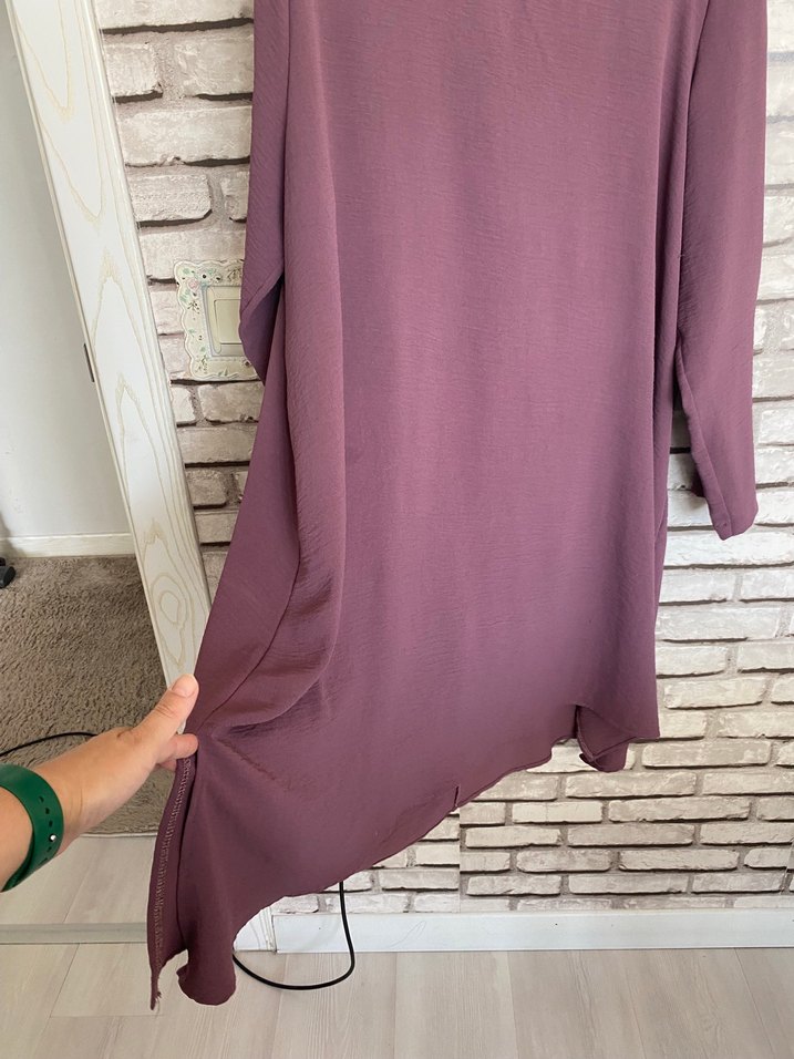 Mor Uzun Kollu Salaş Tunik - Görsel 3