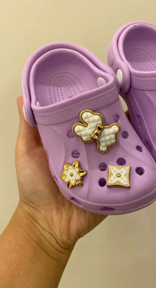 Pul İşlemeli Mor Kız Çocuk Terlikleri - Görsel 3