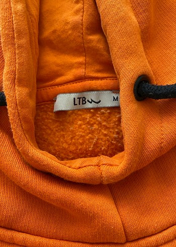 Turuncu Kapüşonlu erkek Sweatshirt - Görsel 4