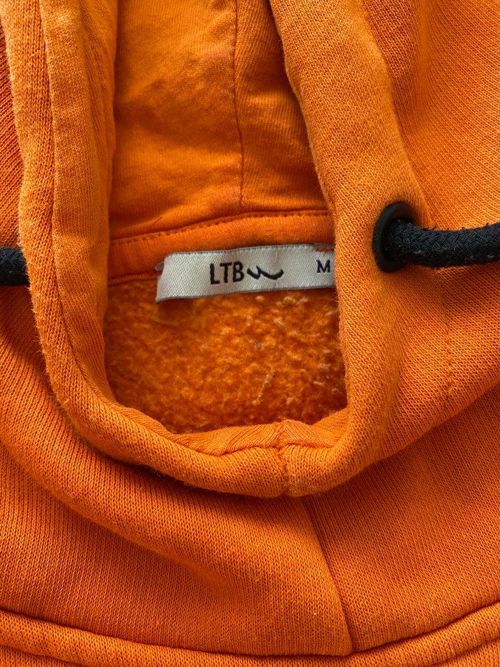 Turuncu Kapüşonlu erkek Sweatshirt - Görsel 4