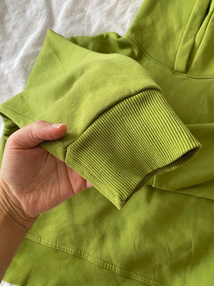 Kadın Yeşil Keten Örtü - Görsel 3