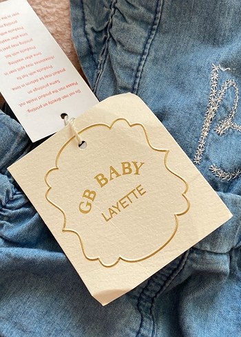 Kızlar İçin Fırfırlı Denim Salopet - Görsel 4