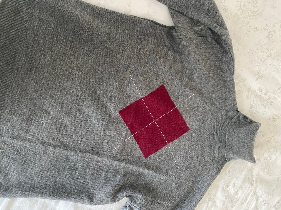 Gri Nakışlı Balıkçı Yaka Kadın Kazak - Görsel 2