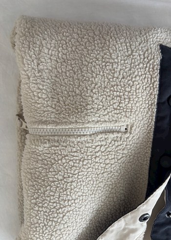 Düğmeli Bej erkek  Polar Mont - Görsel 2