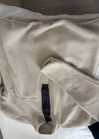 Düğmeli Bej erkek  Polar Mont - Görsel 5