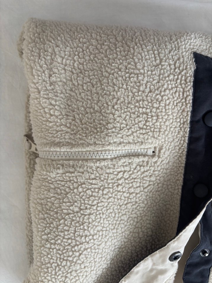 Düğmeli Bej erkek  Polar Mont - Görsel 2