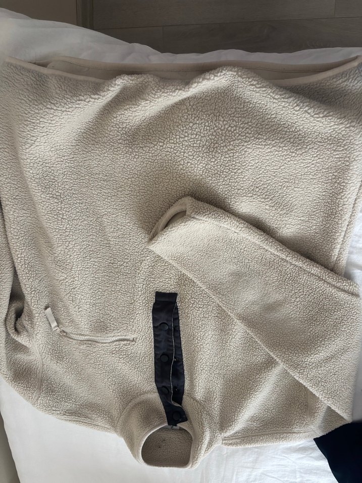 Düğmeli Bej erkek  Polar Mont - Görsel 5