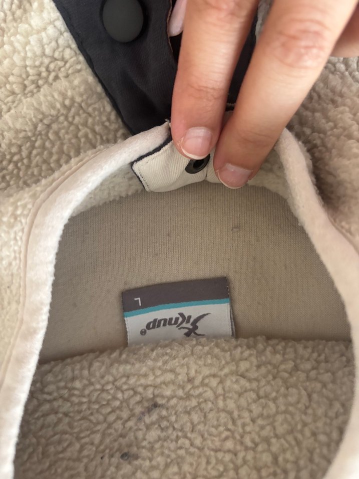 Düğmeli Bej erkek  Polar Mont - Görsel 3