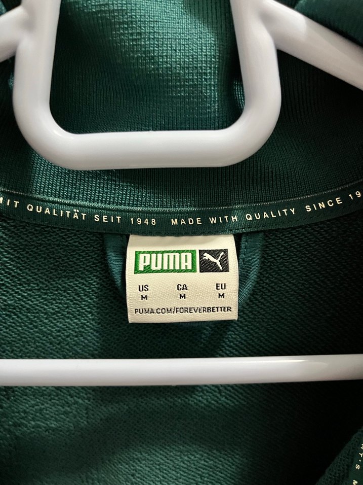 Puma Yeşil Fermuarlı Spor Ceket erkek orijinaldir - Görsel 4