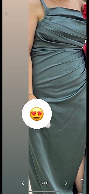 Firuze tek omuzlu zaten elbise - Görsel 5