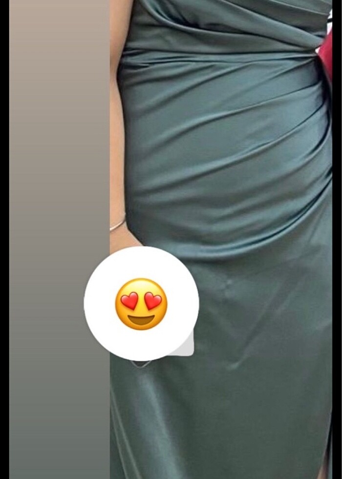 Firuze tek omuzlu zaten elbise - Görsel 5