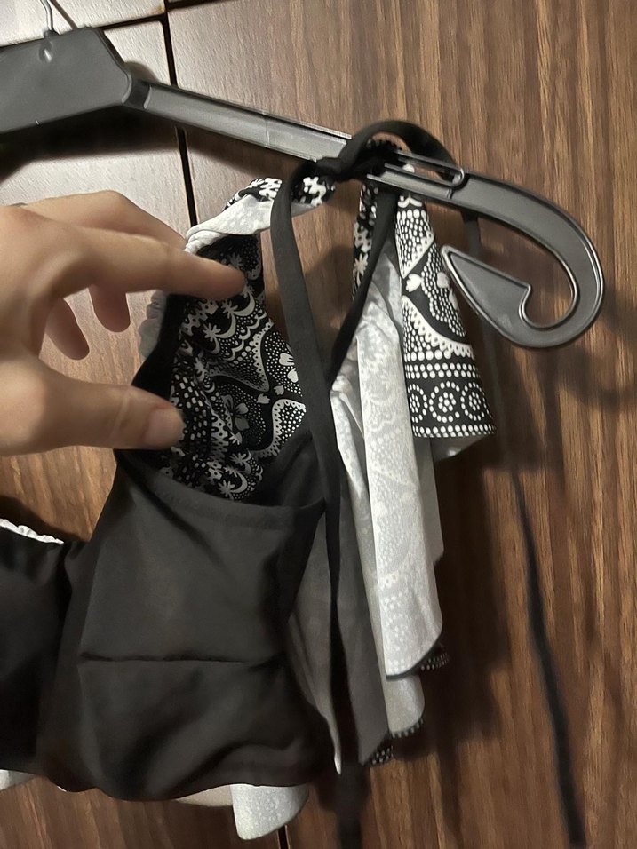 Bohem Renkli Desenli Fırfırlı Mini Mayo - Görsel 3