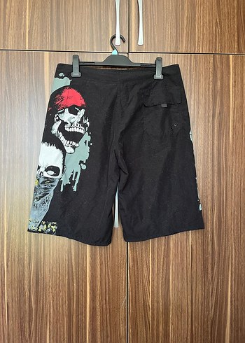 Siyah Baskılı Erkek Şort - Görsel 2