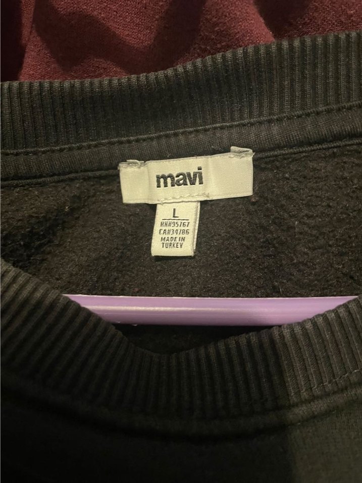 Siyah Kadın Oversize Sweatshirt - Görsel 2