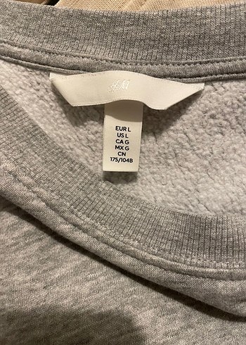 h&m gri sweatshirt - Görsel 2