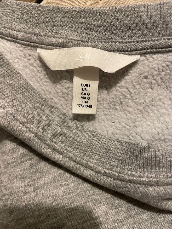 h&m gri sweatshirt - Görsel 2