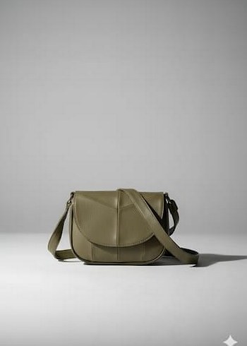 Zara Gri Minimalist Deri Kadın Çanta