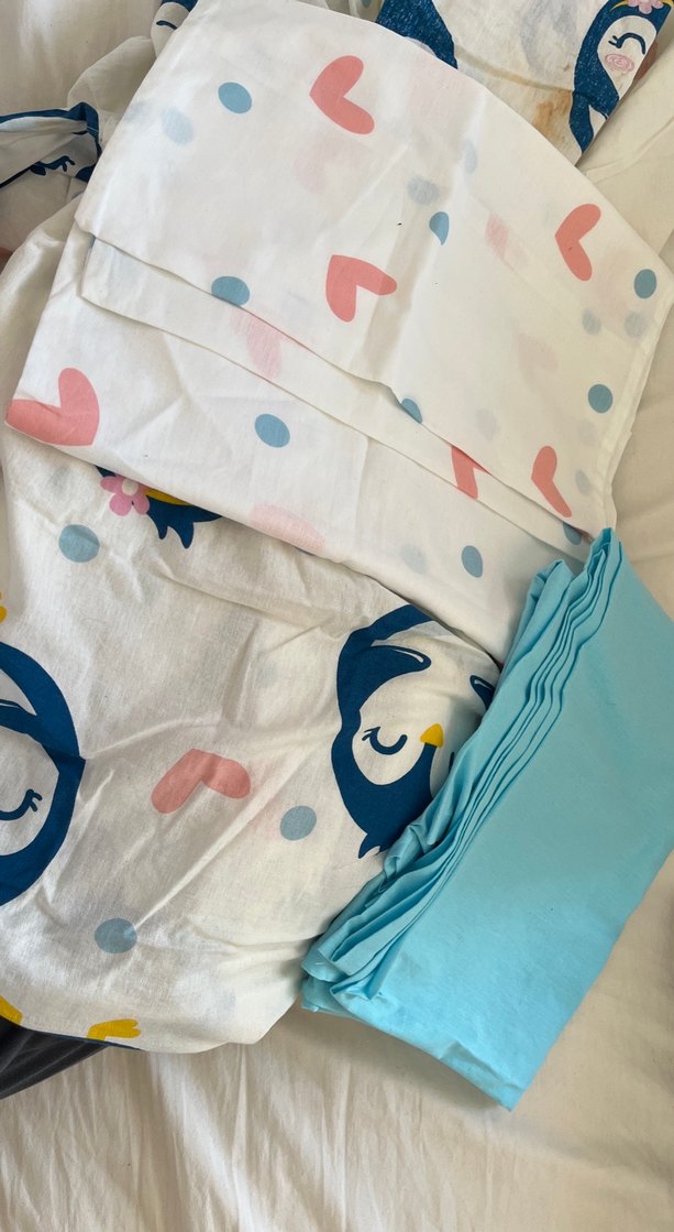 Çocuklar için Pamuklu Baskılı Uyku Seti - Görsel 2