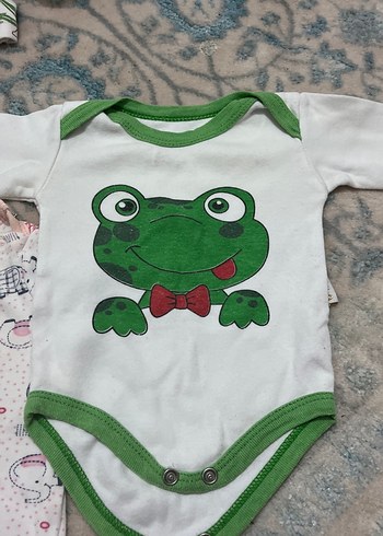 Çok Renkli Kız Bebek Kolsuz Body, Düğmeli - Görsel 5