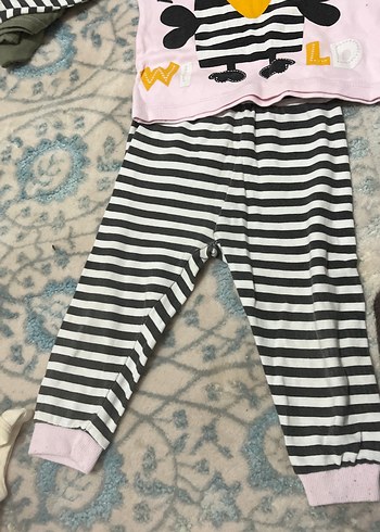 Pembe Zebra Desenli Örgü Bebek Kız Takımı - Görsel 3